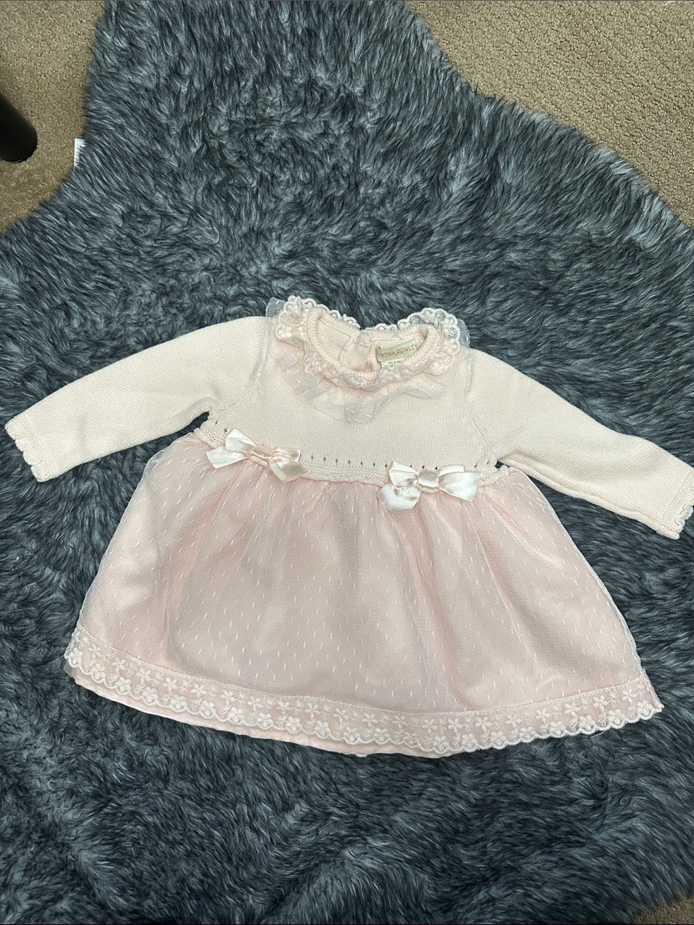 Cynthia Rowley Pale Pink Lace Baby Dress